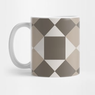 Taupe Jefferson City Patchwork Pattern Mug